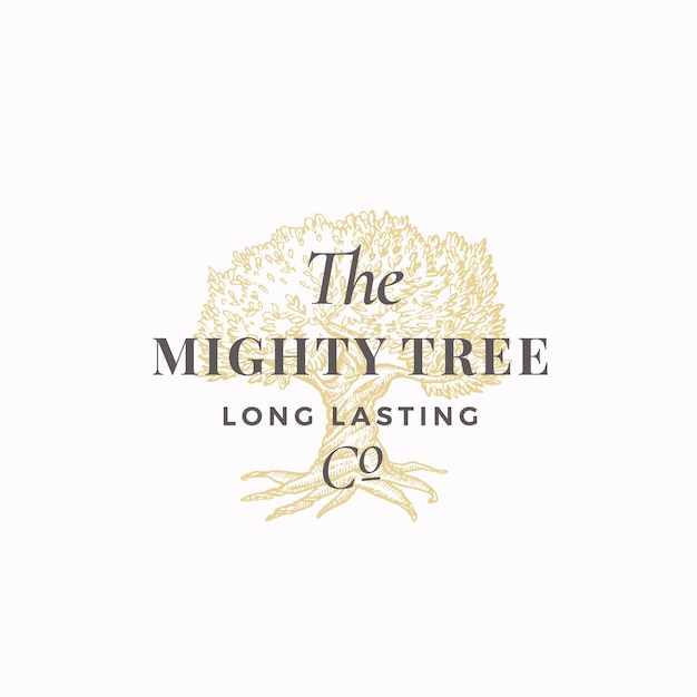 Mighty Tree Long Lasting Company Abstract Sign