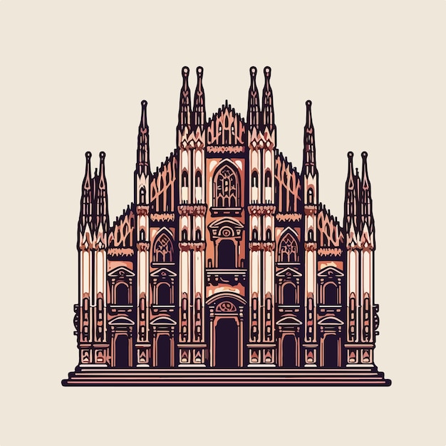 milan cathedral logo illustration