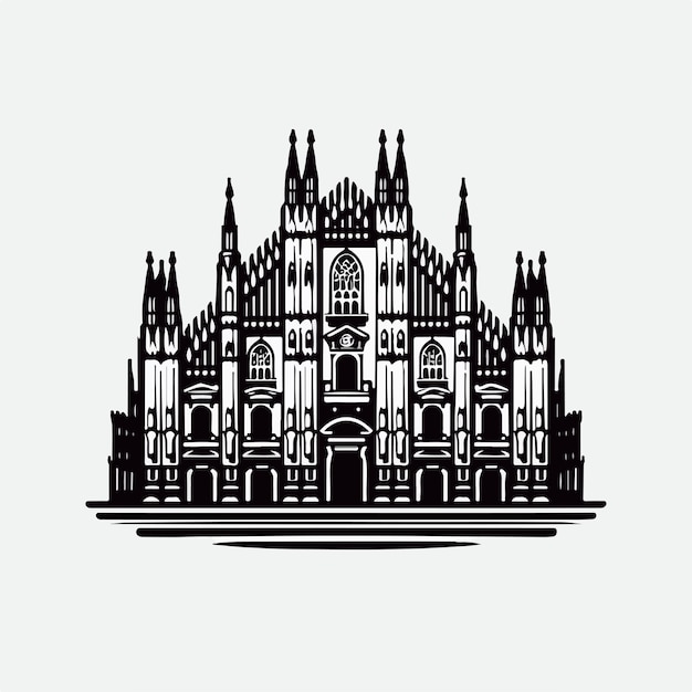 milan cathedral logo illustration