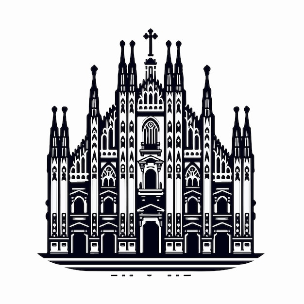 milan cathedral logo illustration