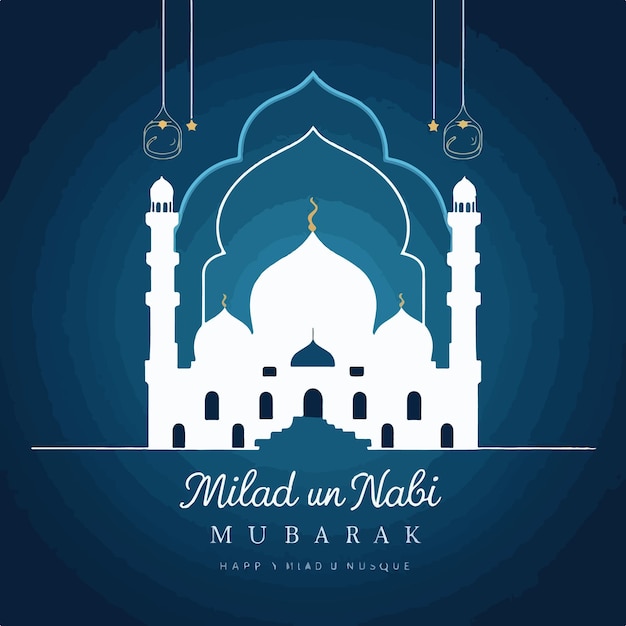 Milan un Nabi mubarak islamic religious illustration celebration background