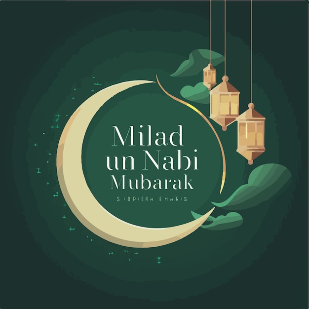 Milan un Nabi mubarak islamic religious illustration celebration background