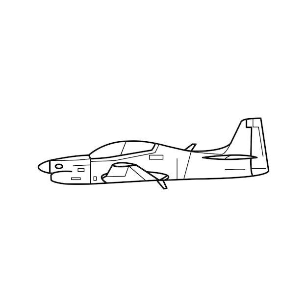 Military aircraft illustration