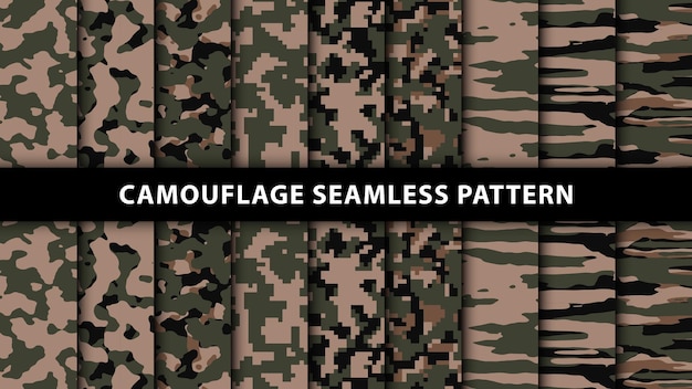 Military and army camouflage seamless pattern