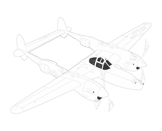 Military fighter jet Vector art illustration of airplane Modern war aircraft