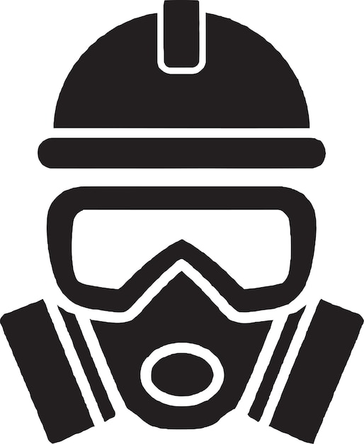 Military Gas Mask Vector Graphic