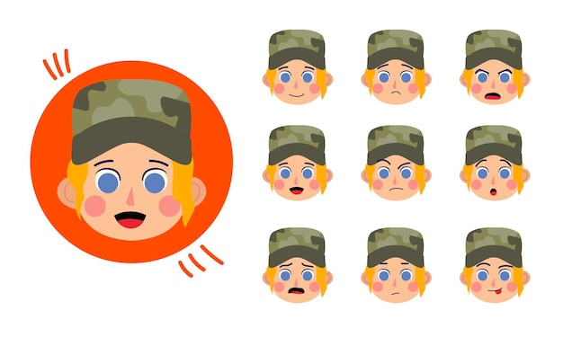 Military Human character for your scenesCharacter ready for animation Funny cartoon