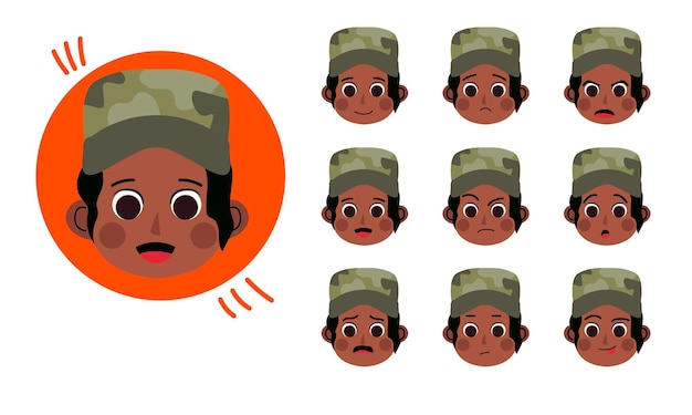 Military Human character for your scenesCharacter ready for animation Funny cartoon