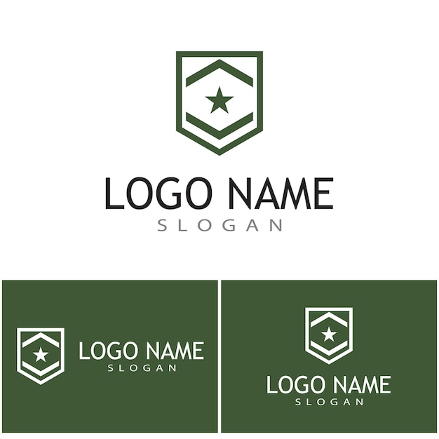 Military icon Vector Illustration design Logo template