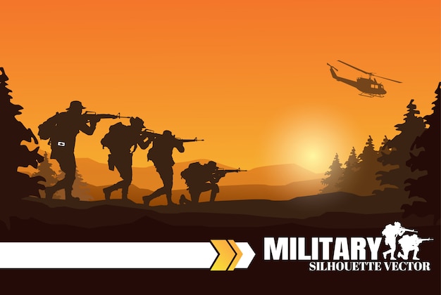 Military illustration, Army background.