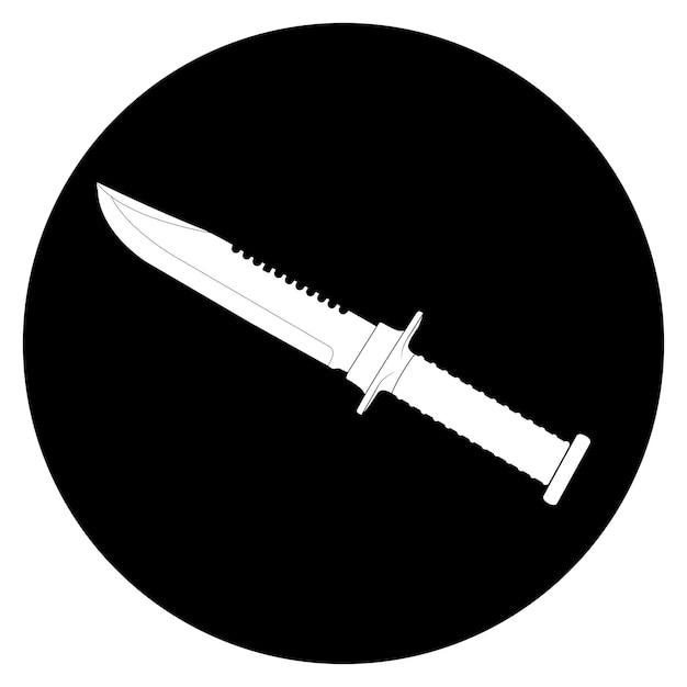 Vector military knife icon symbol design