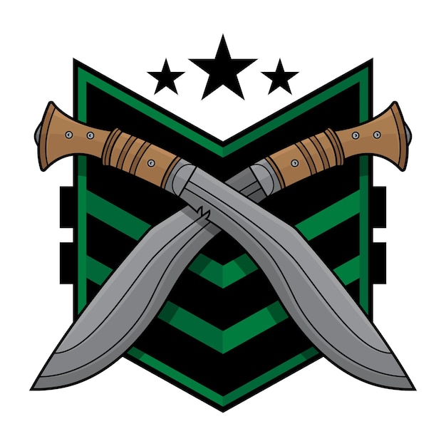 military knife logo