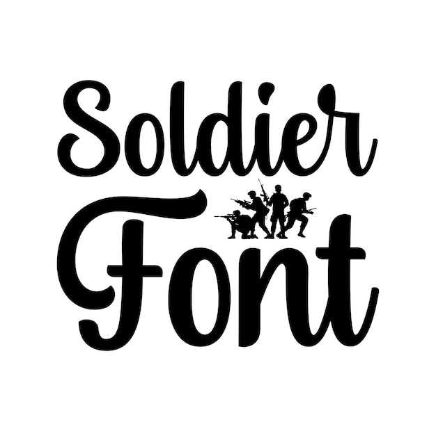 Military lettering premium vector design