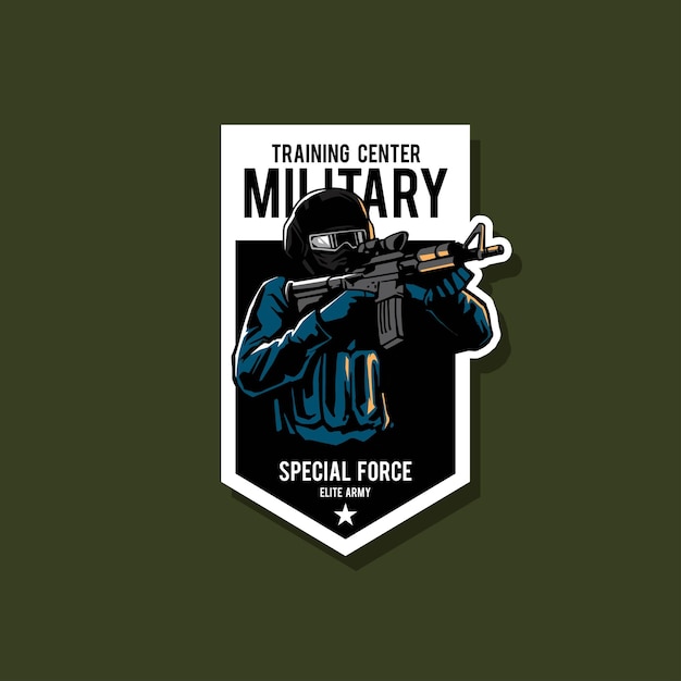 military logo template design