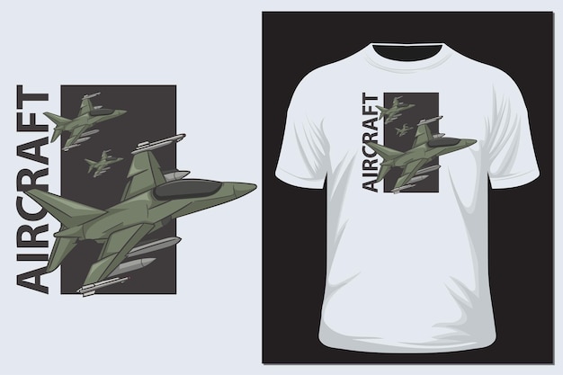 Military plane fired a missile Fighter jet vector illustration T shirt