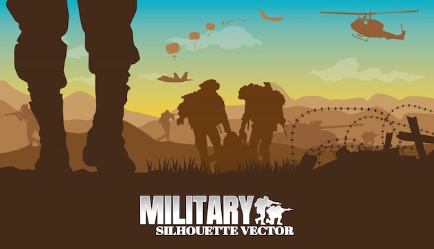 Military vector illustration, Army background.