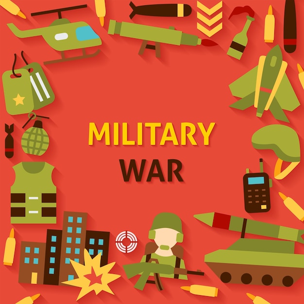 Military War Template Poster