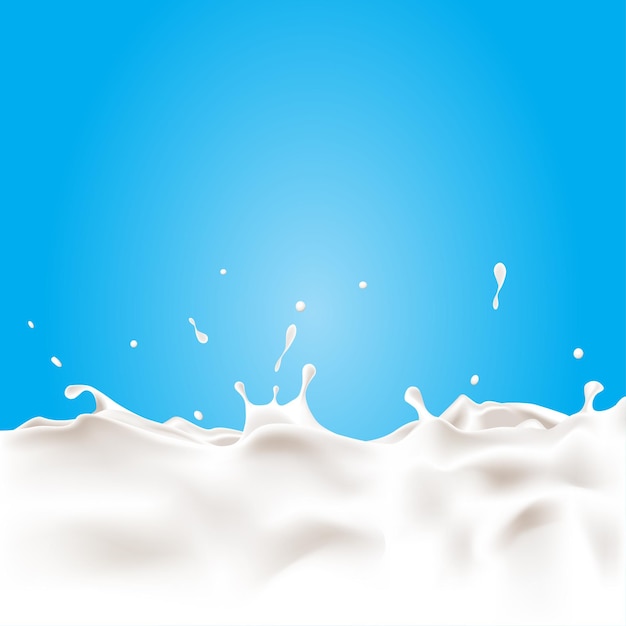 Milk advertising banner template modern dynamic liquid glass sketch