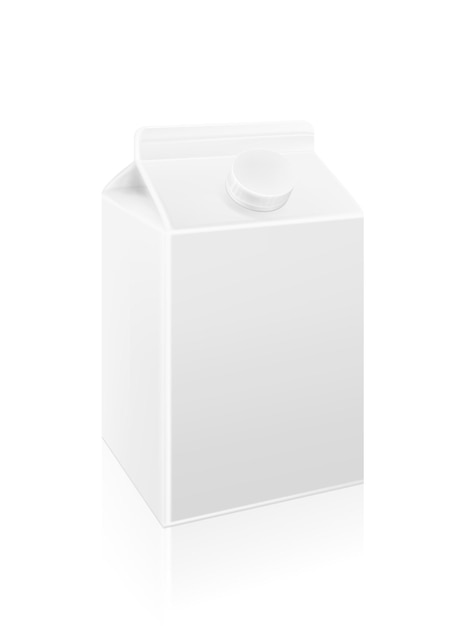 Milk blank carton box template