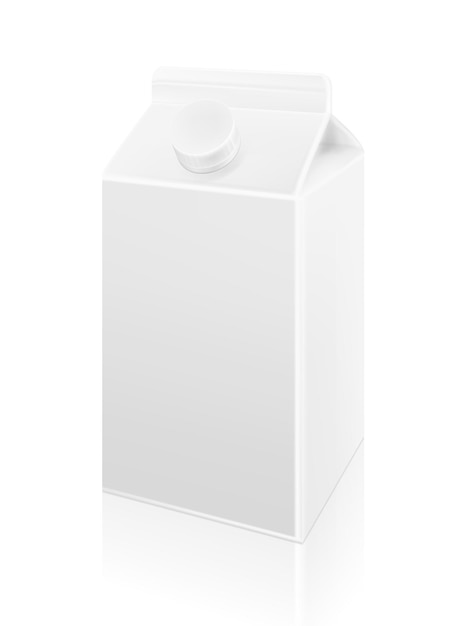 Milk blank carton box template