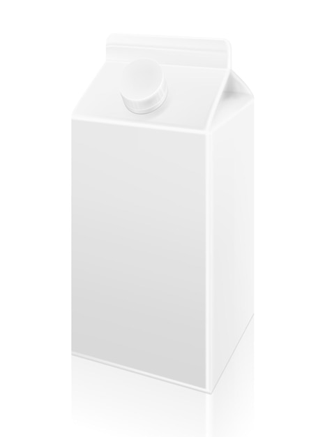 Milk blank carton box template