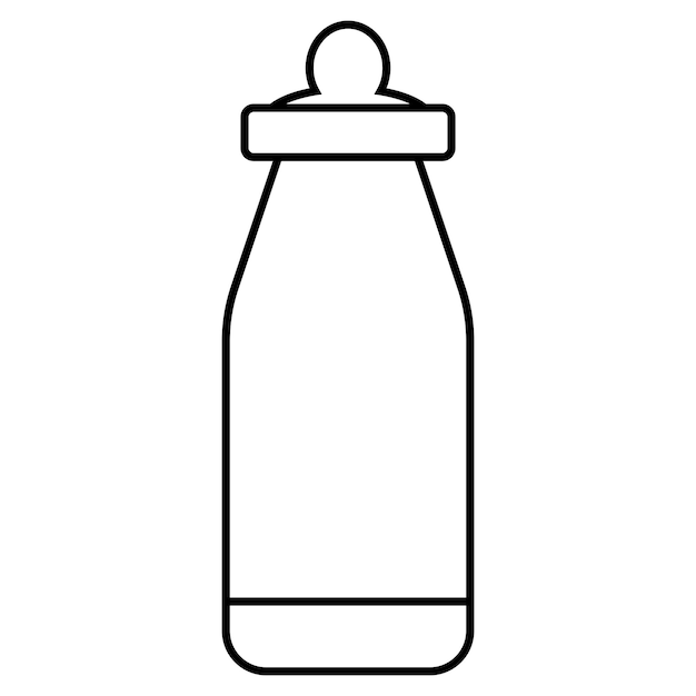 Milk bottle icon vector