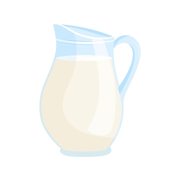 Milk jug illustration on white background