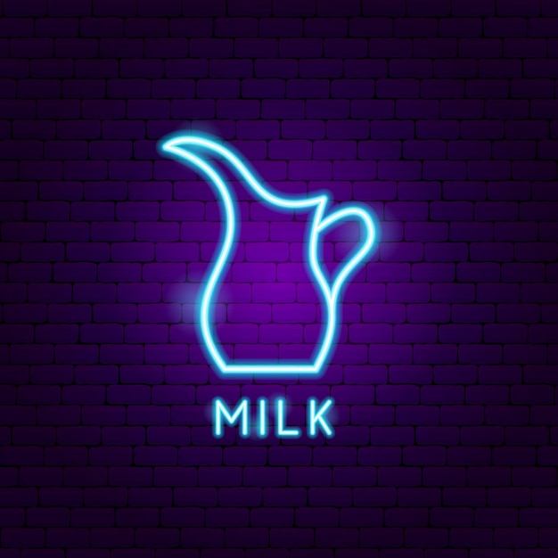 Milk Neon Label