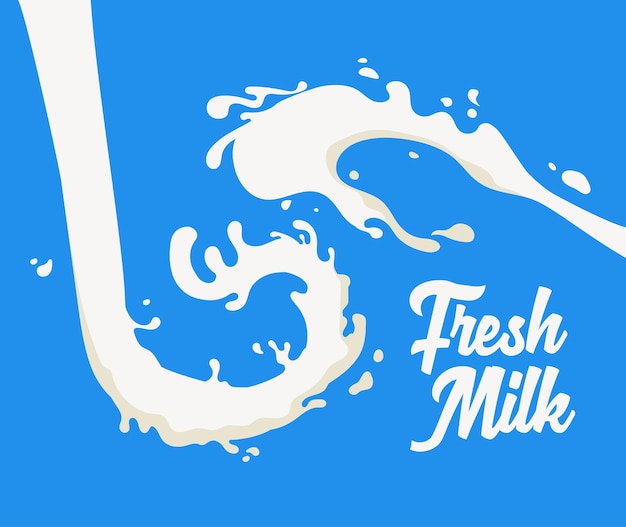 Milk Splashes Background White Yogurt blot Vector