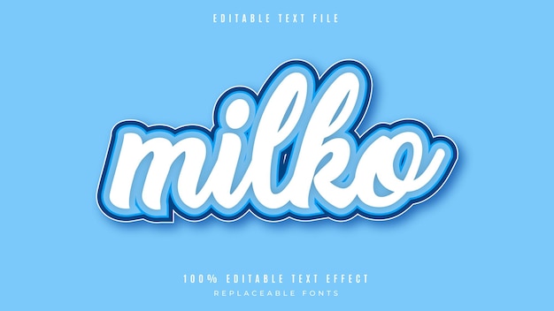 Milko 3D Style Editable Text Effect