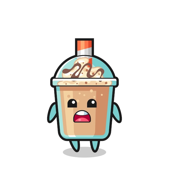 Milkshake illustration with apologizing expression saying I am sorry