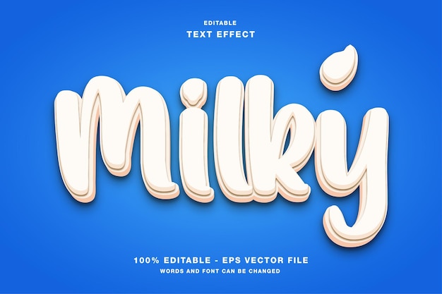 Milky 3D Editable Text Effect