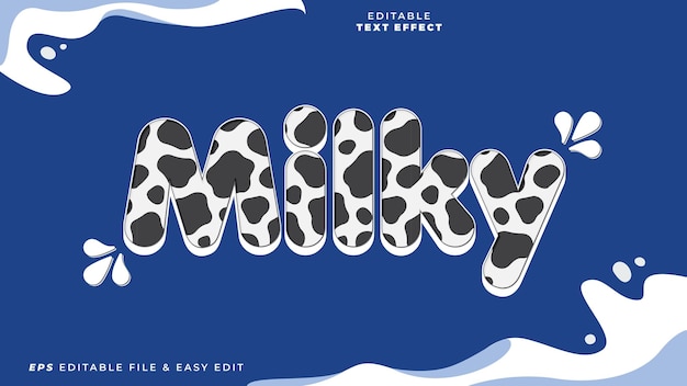 Milky Cow Editable Text Effect