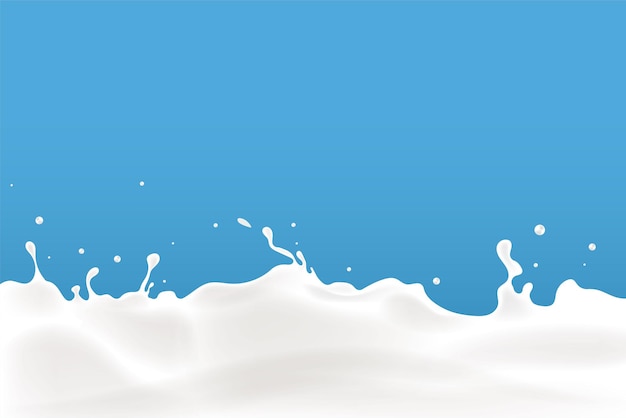 Vector milky waves background additional elements of milk design