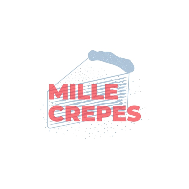 Mille Crepes Simple Illustration Logo