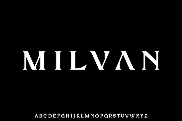 MILVAN. the luxury and elegant font glamour style