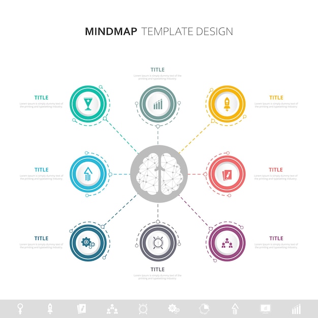 Mind map infographic template