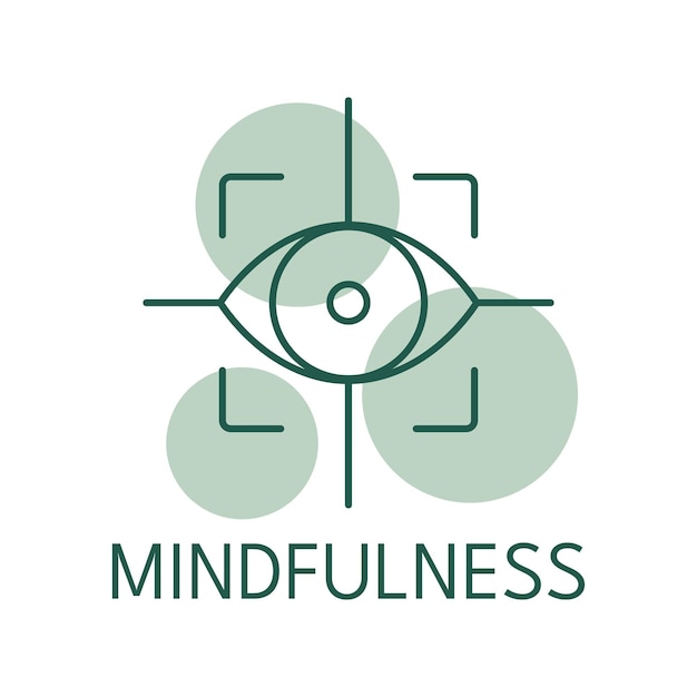 Mindfulness color icon logo style