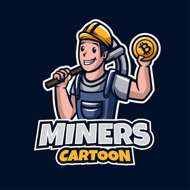 Miner Cartoon Mascot Logo Illustration