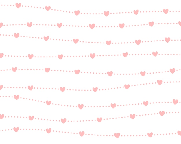 Mini hearts and dashed line background.