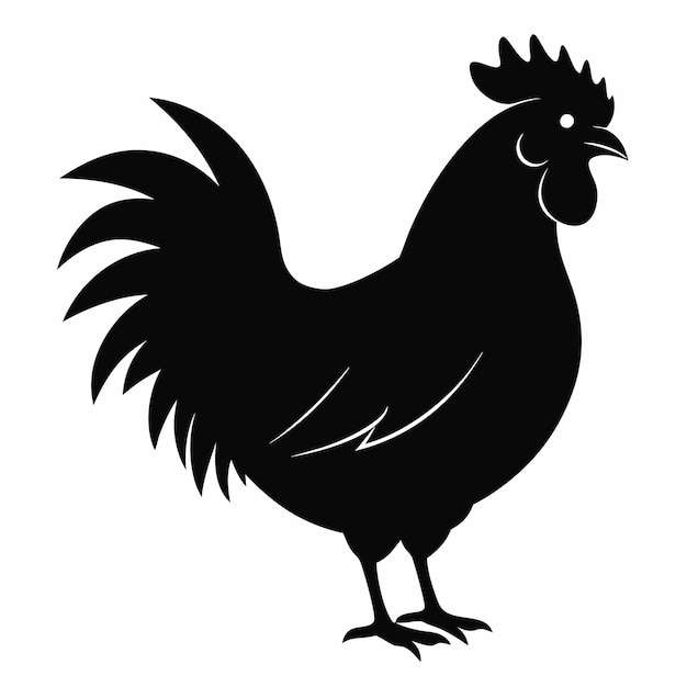 Miniature Bantam Chicken Silhouette