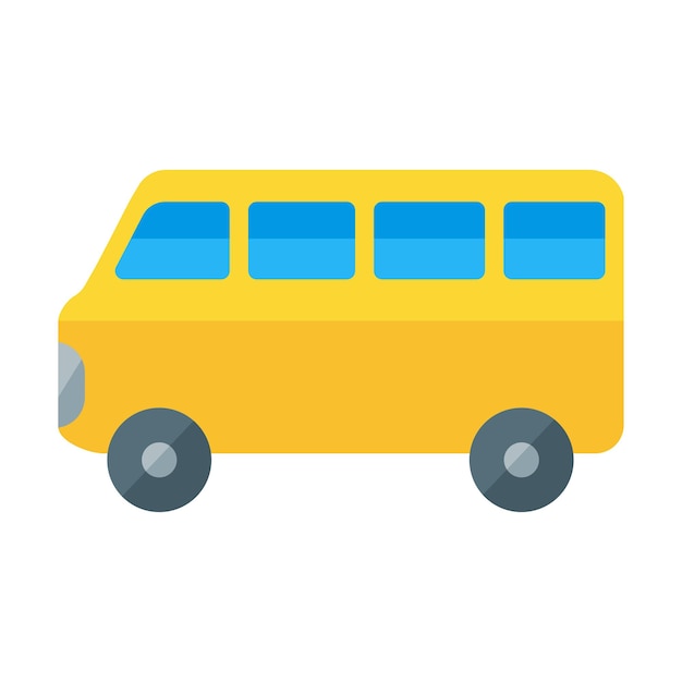 Minibus icon vector on trendy style for design and print