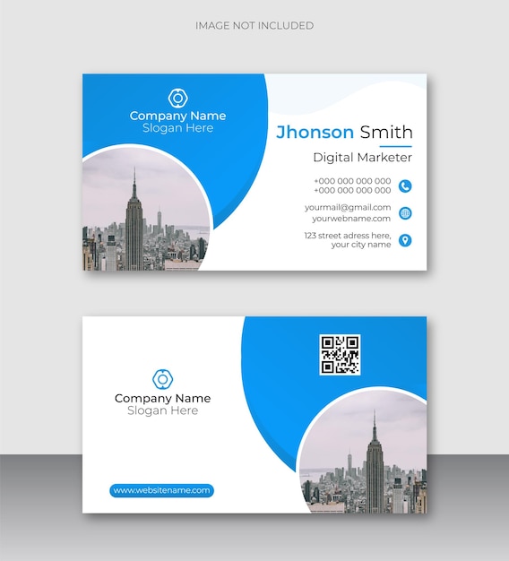 Minimal Abstract Business card design template