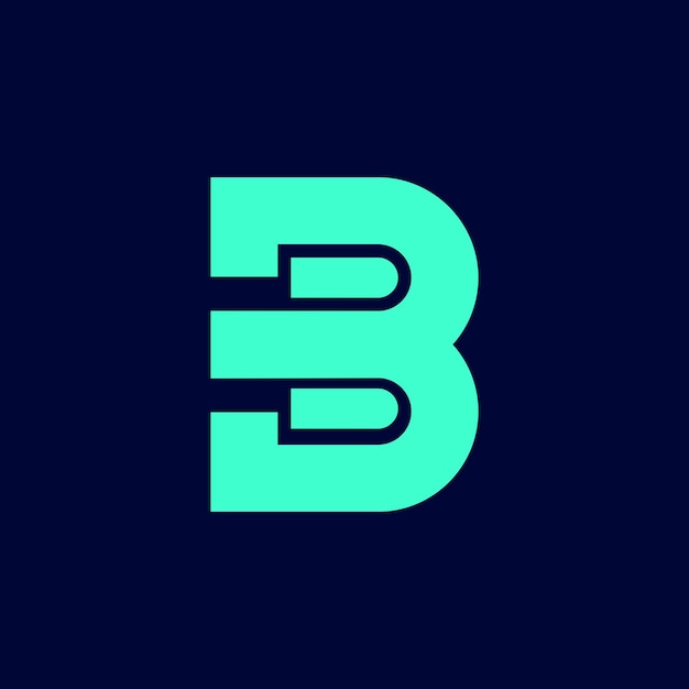 Minimal B initial based vector icon