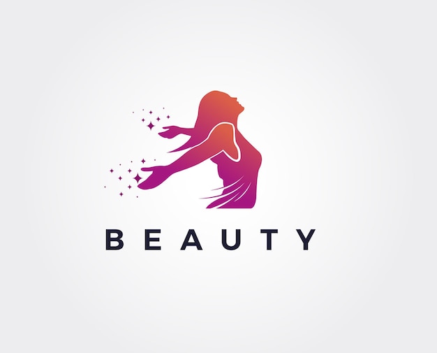 Minimal beauty logo template   