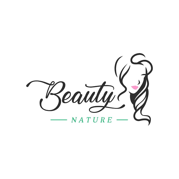 Minimal beauty and salon logo template