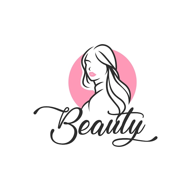 Minimal beauty and salon logo template