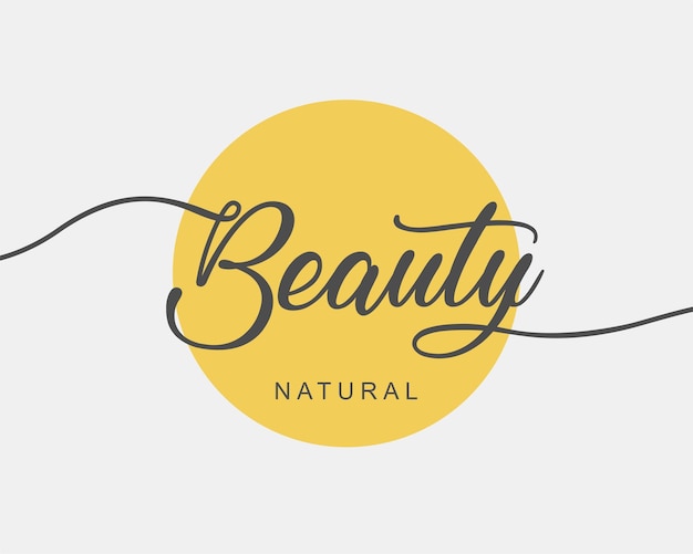 Minimal beauty typography logo design