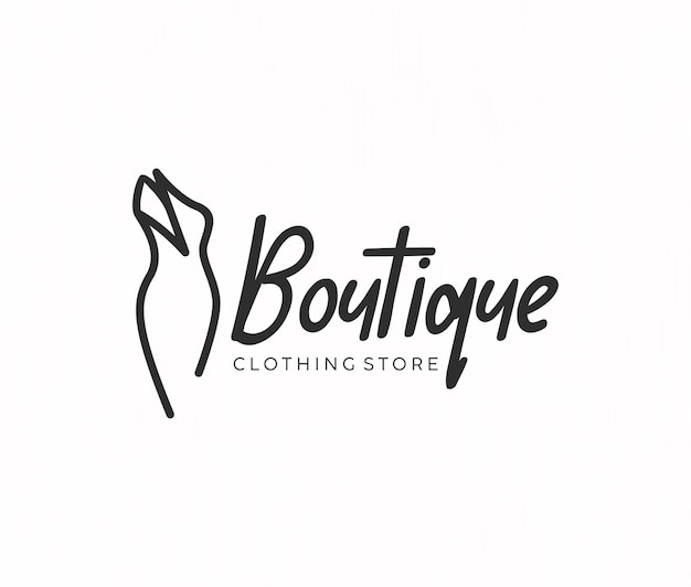 Minimal boutique clothing store logo design