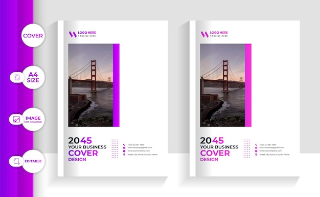 Minimal business book cover template